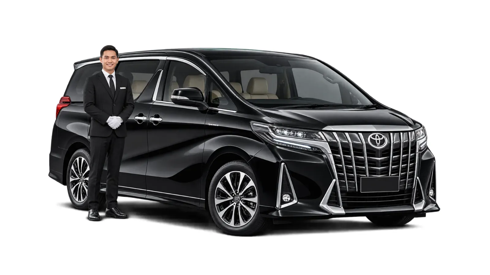 White Toyota Rush 7-seater SUV, shown for the premium 7-seater car rental with driver