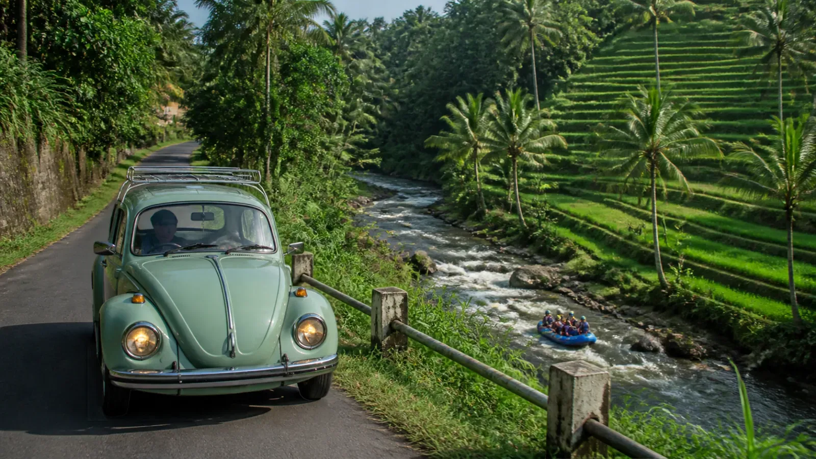 Ubud Classic VW Ride, Ayung Rafting & Rice Terrace