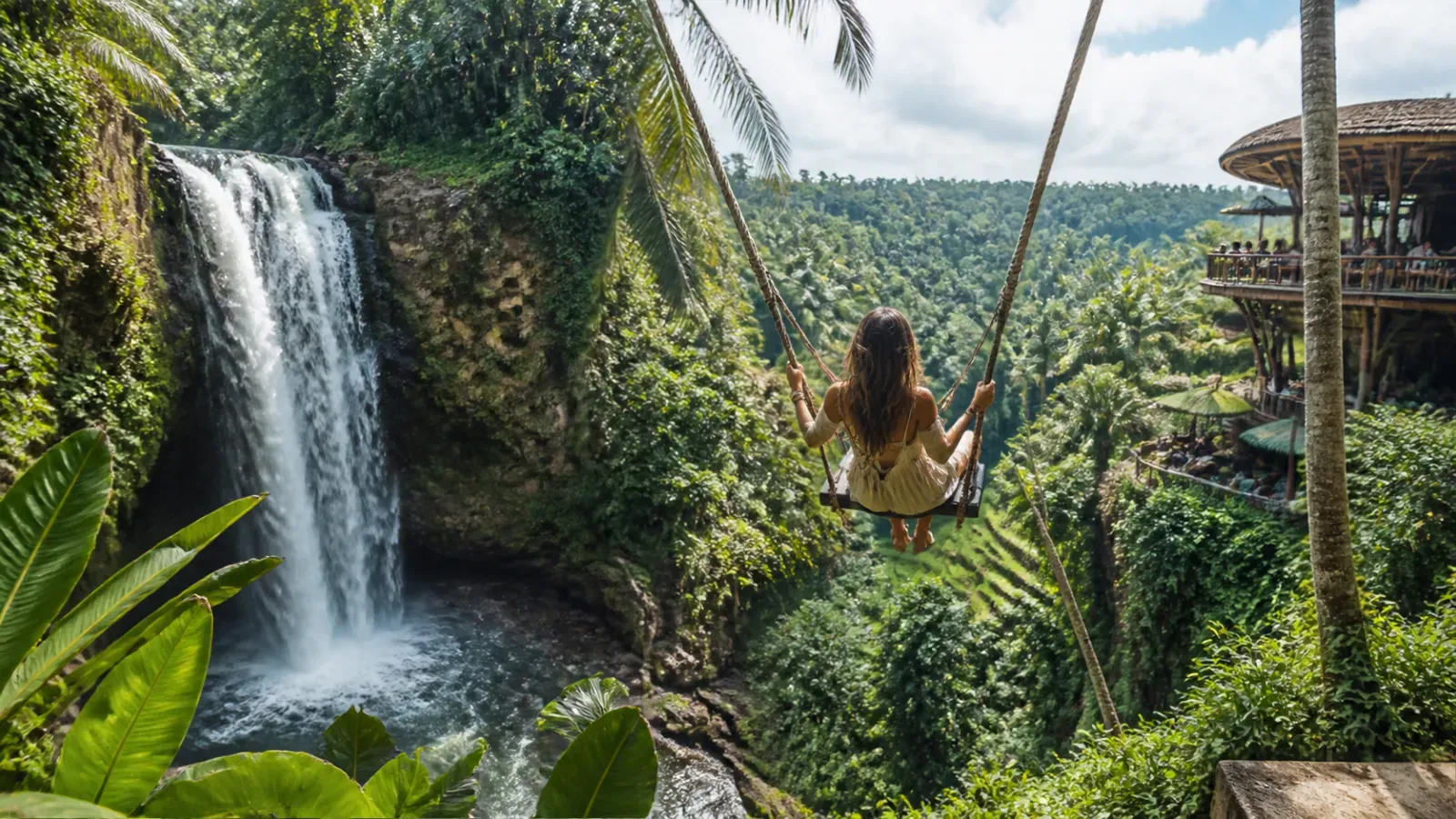 Ubud Waterfall, Swing & Cretya Jungle Club Experience