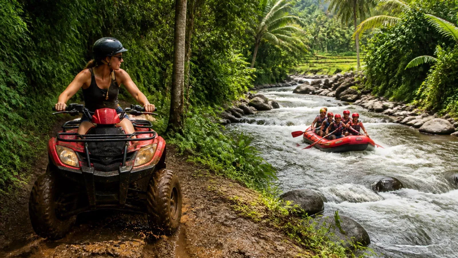 Ubud ATV Ride & Ayung River Rafting Combo