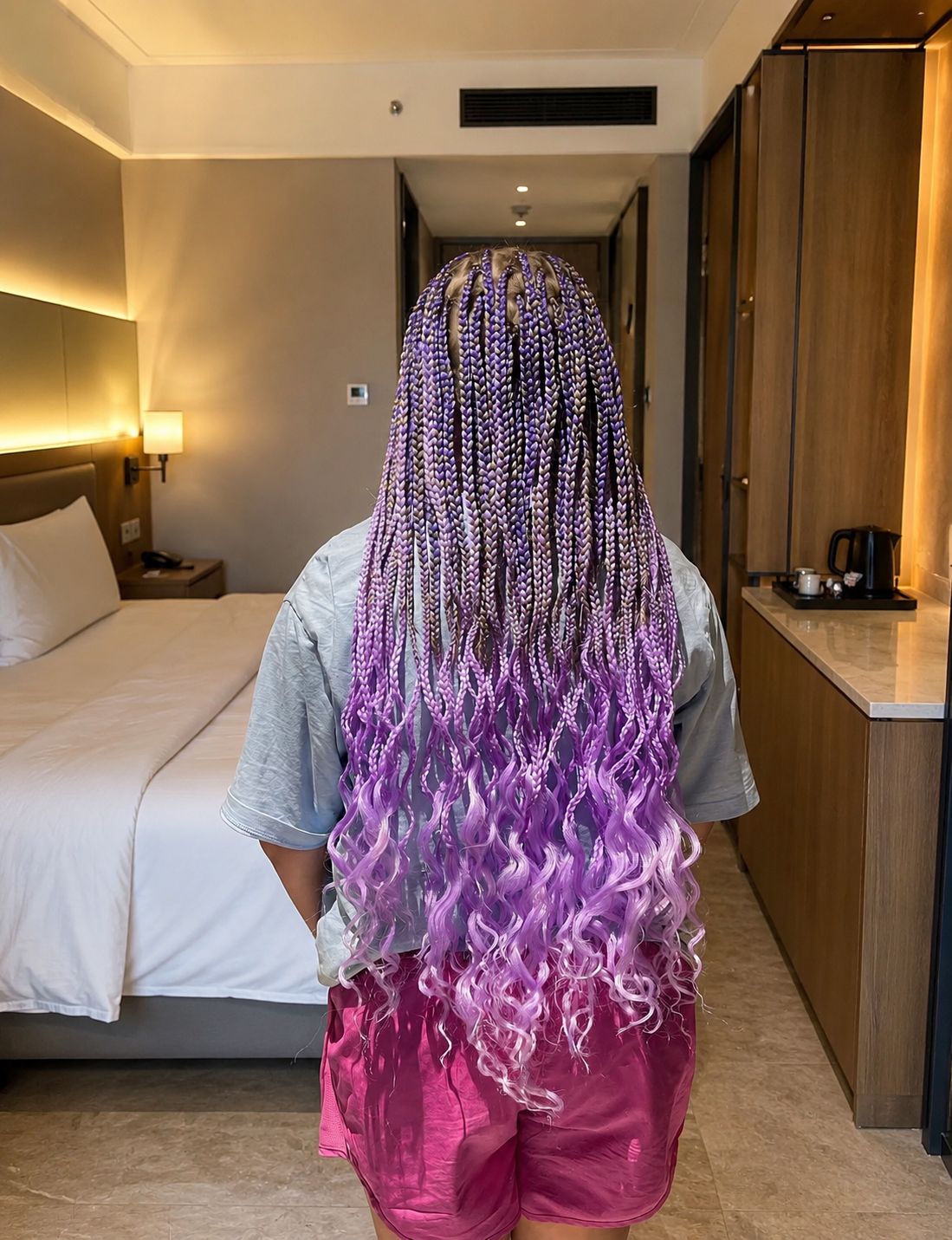 Box Braids with Synthetic Hair