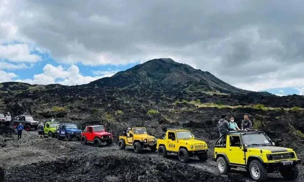 Highland landscape for the Mount Batur jeep tour