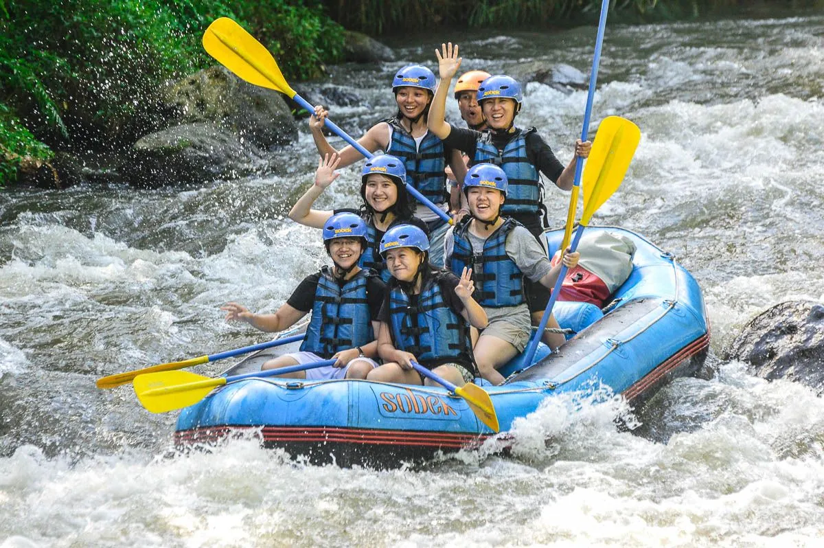 White water rafting in Bali