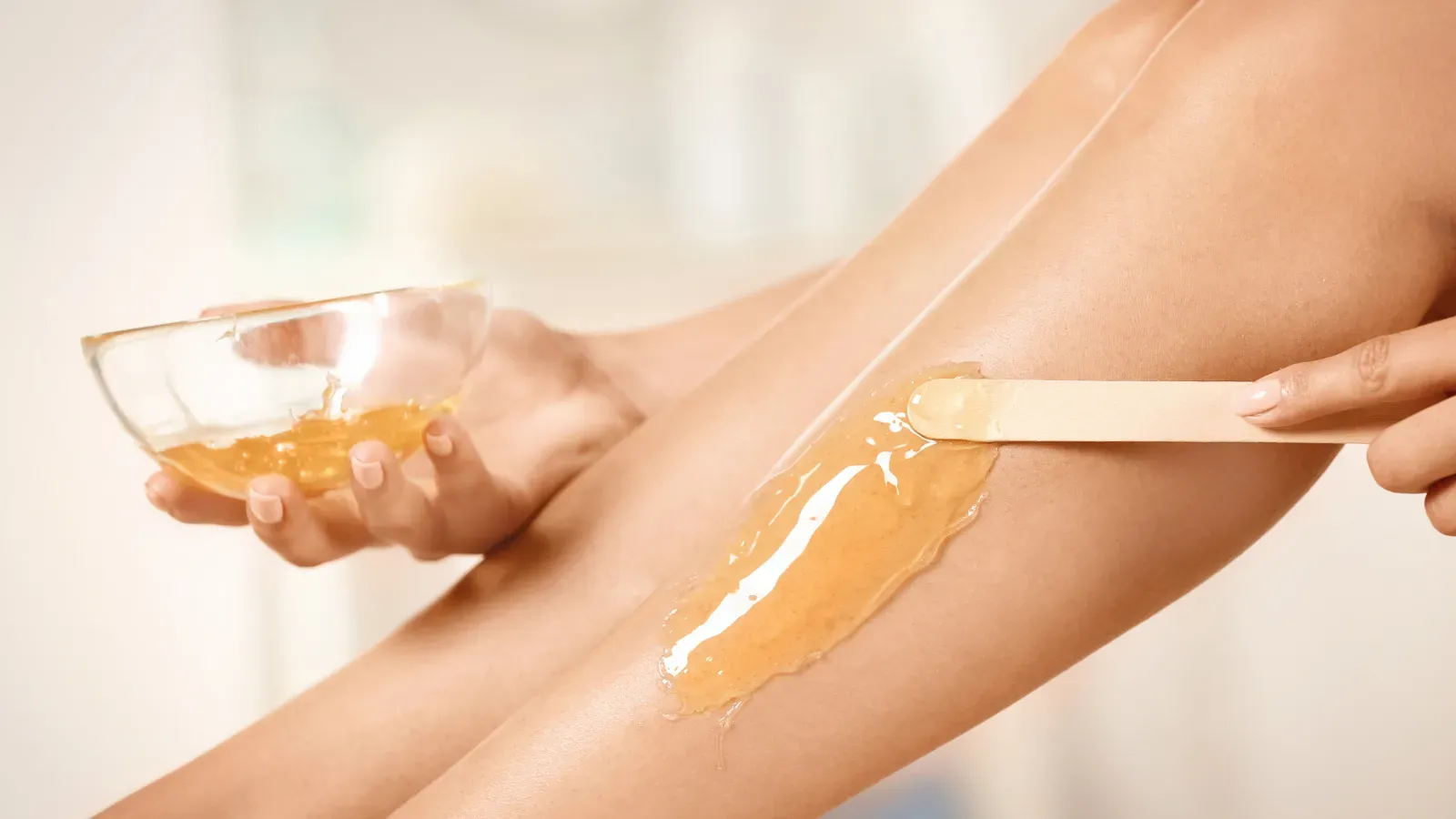 Half leg waxing home service in Bali