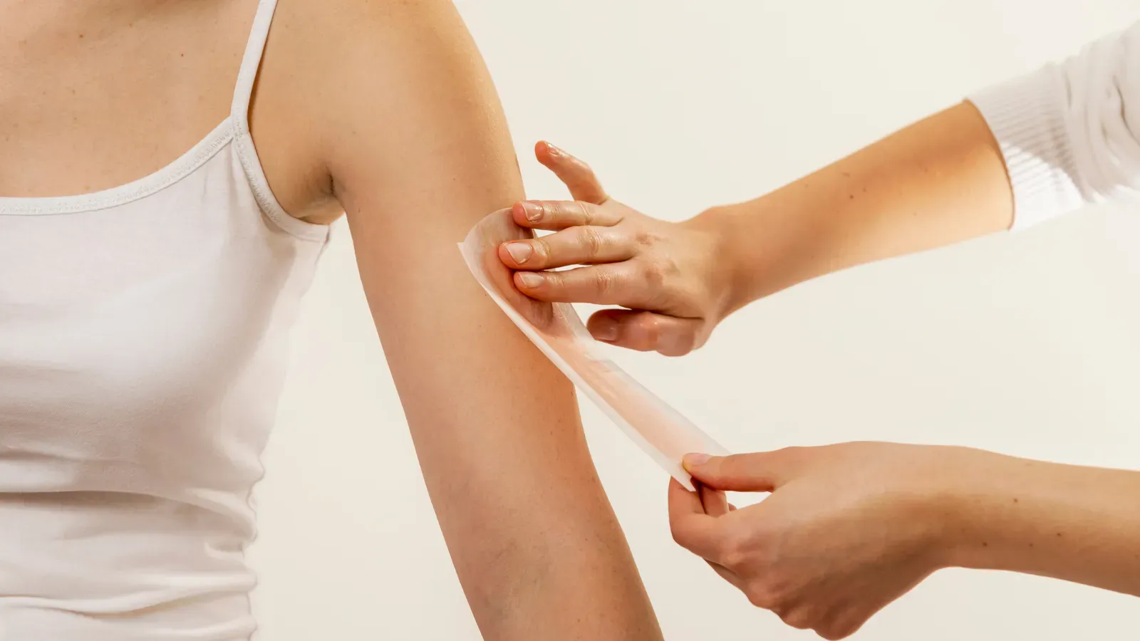 Full arm waxing at home in Bali