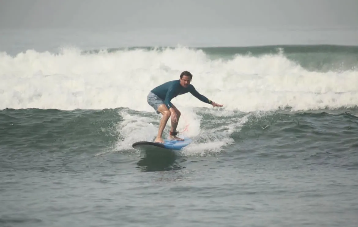Wave ride along the Canggu coastline