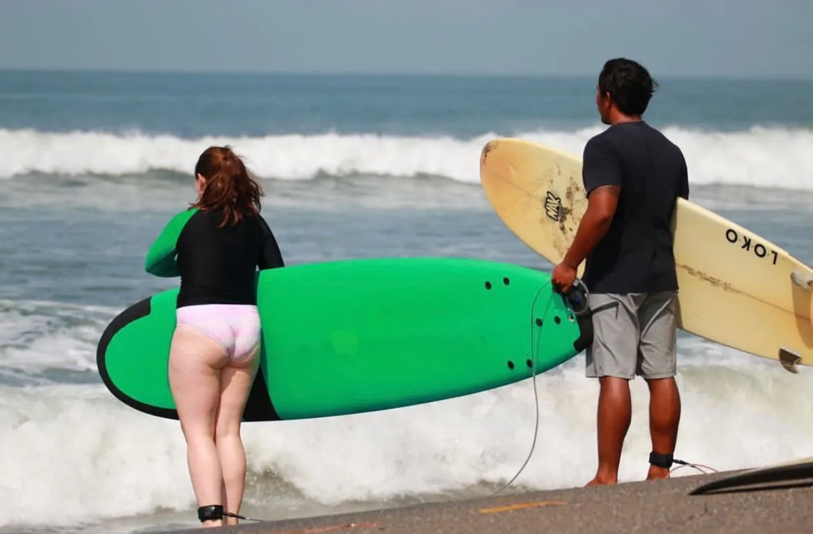 Tropical Canggu coast near Echo Beach