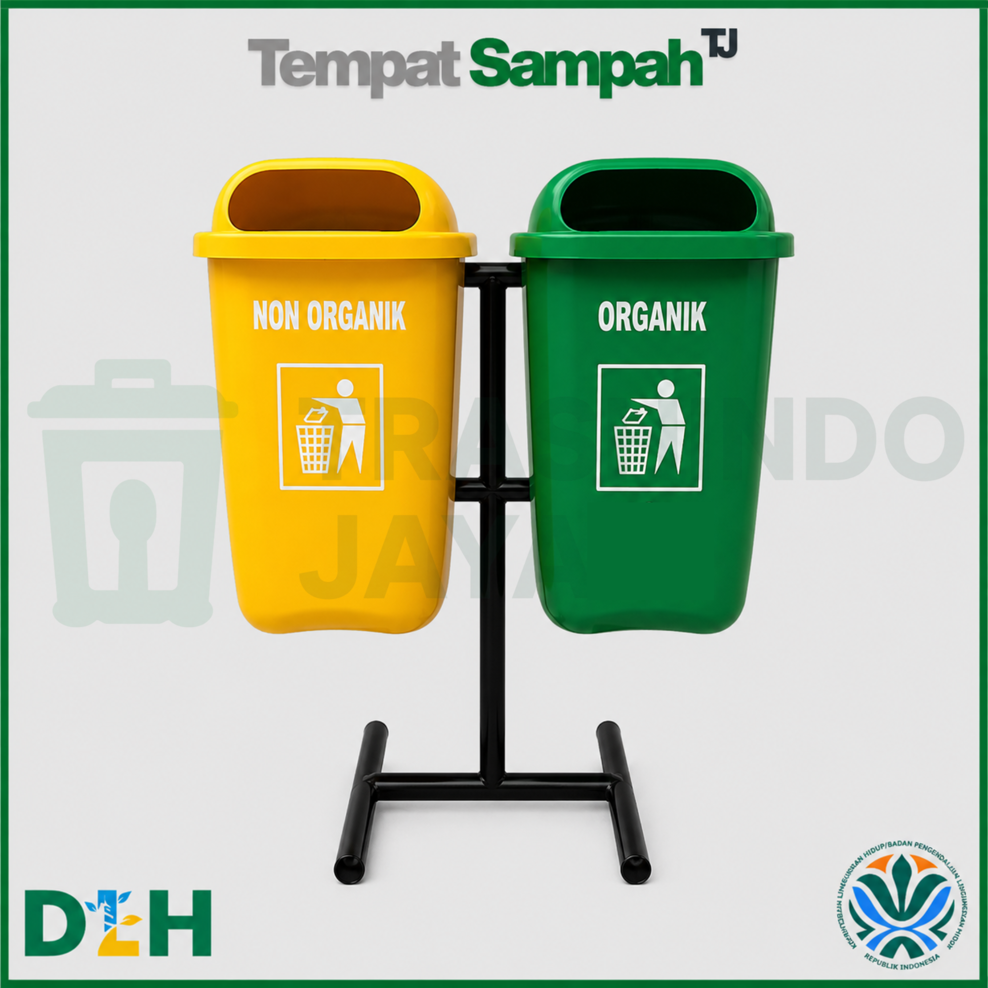 Tempat Sampah Fiber Oval 2in1