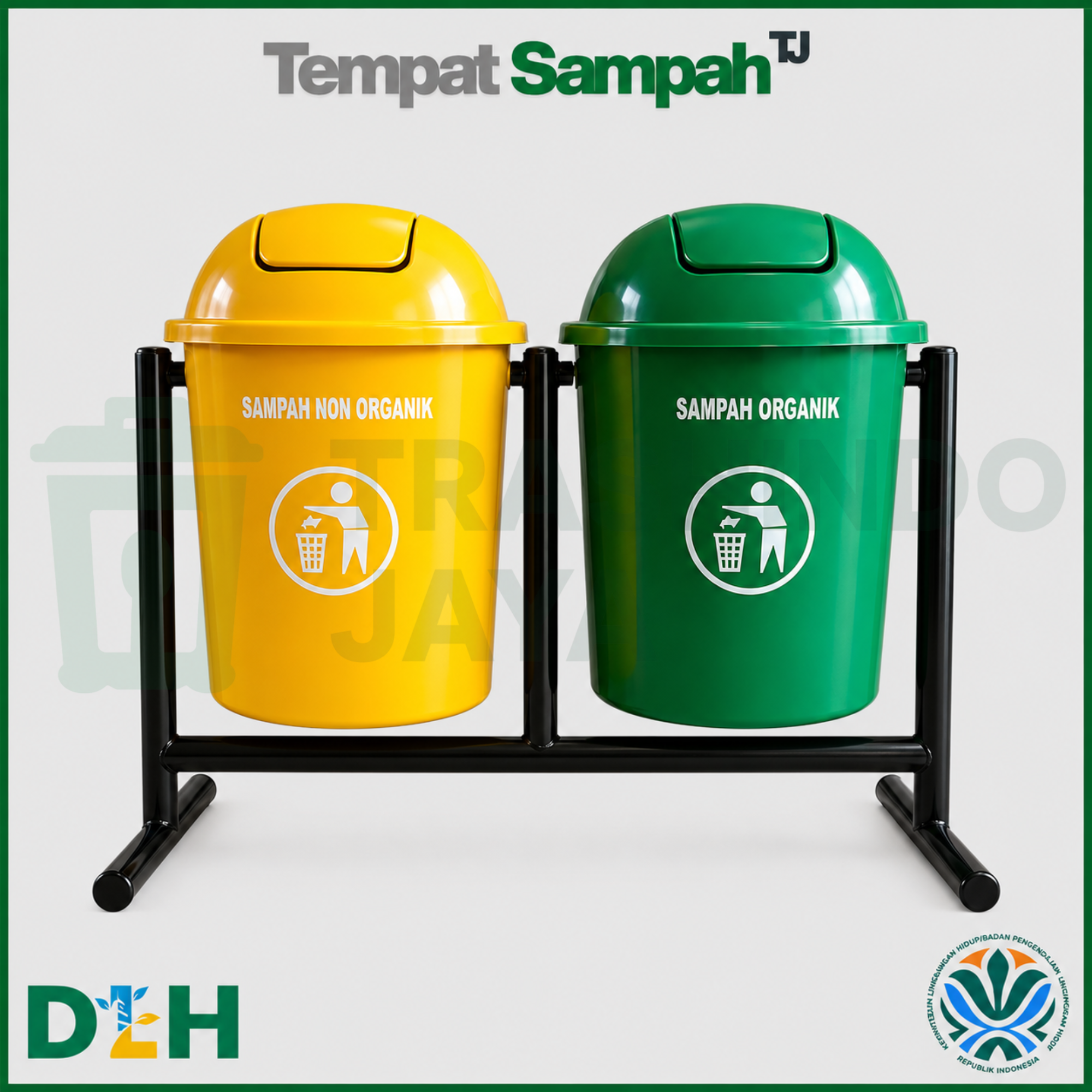 Tempat Sampah Fiber 2in1