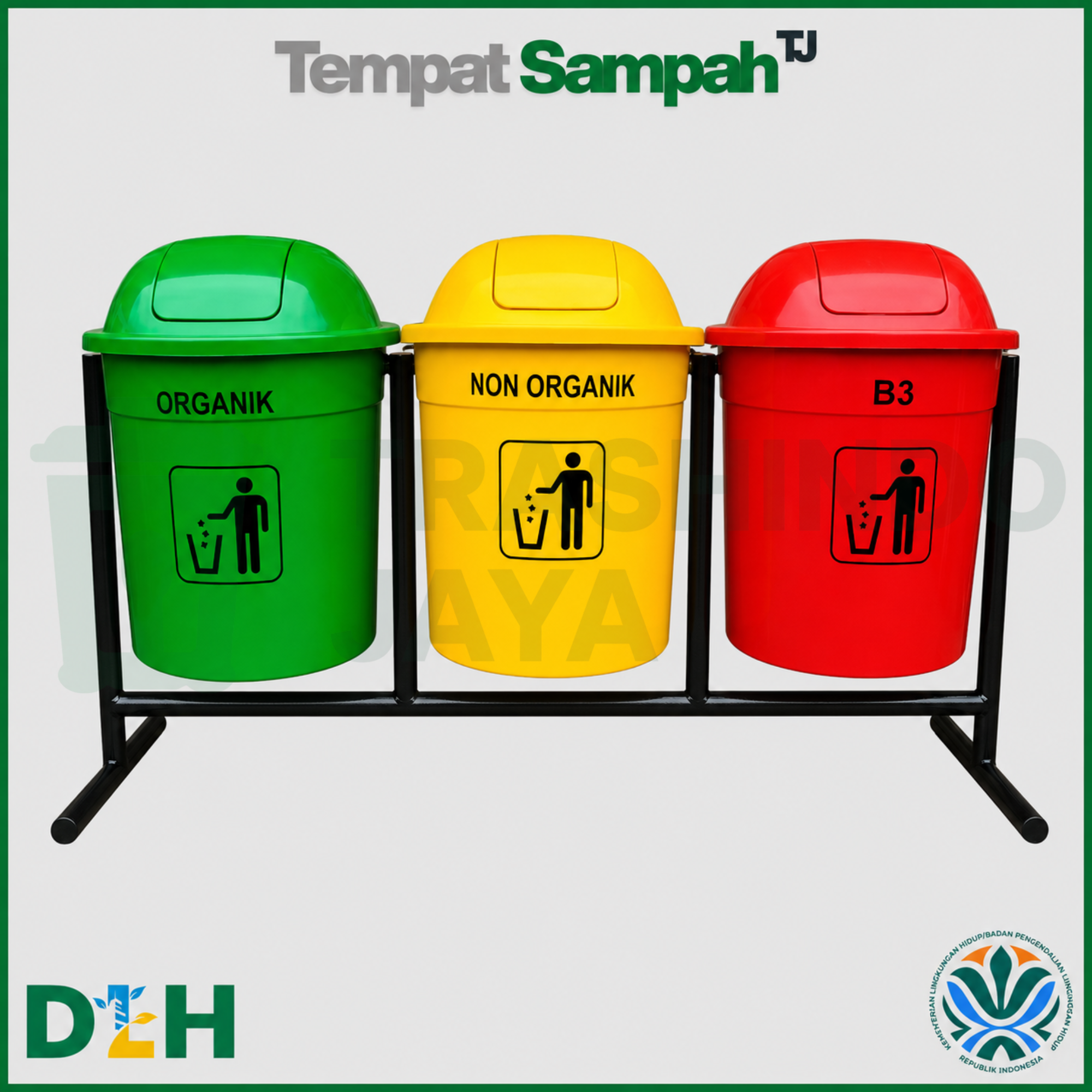 Tempat Sampah Fiber 3in1