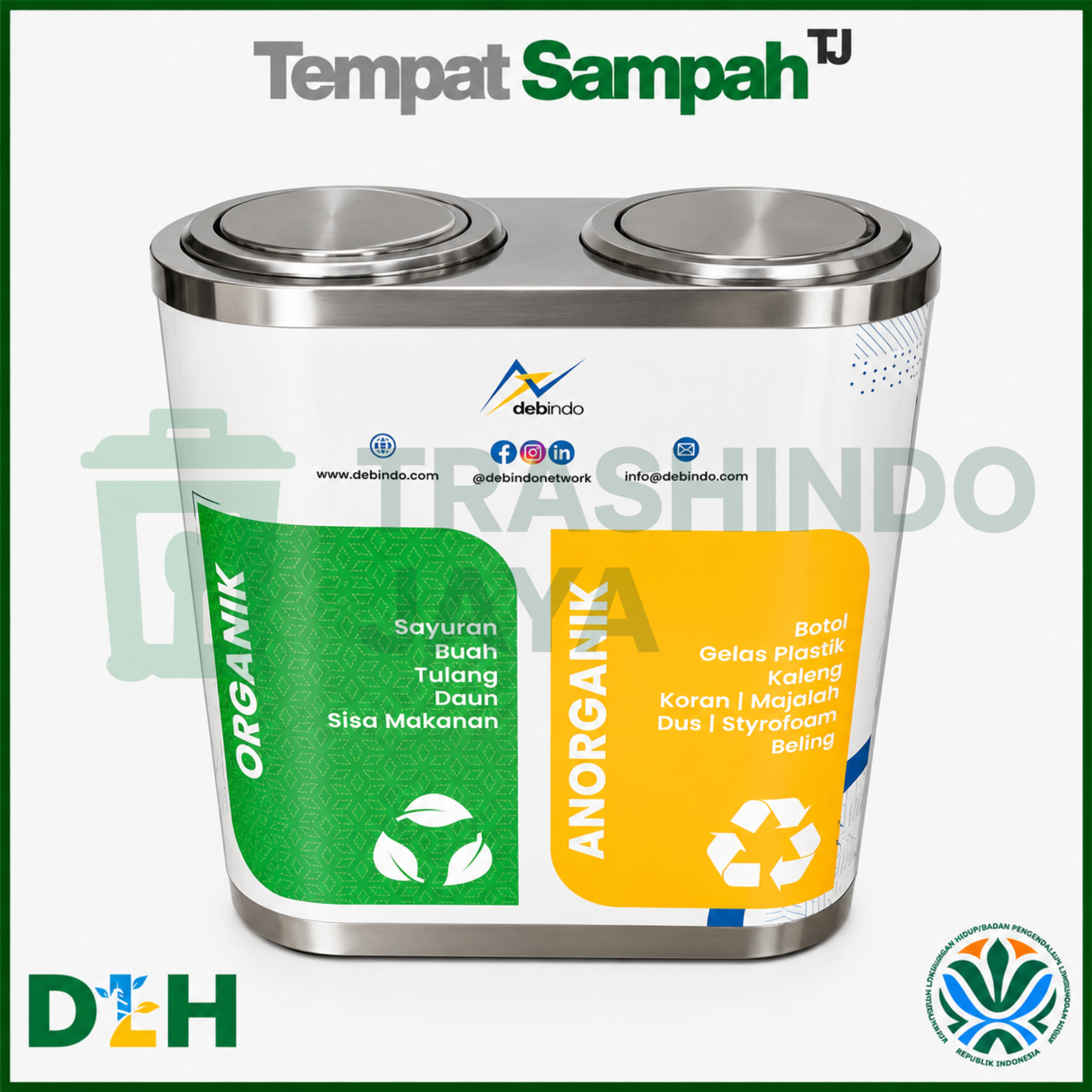 Tempat Sampah Kapsul 2in1