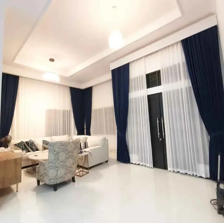 Classic Navy Blue Drapery