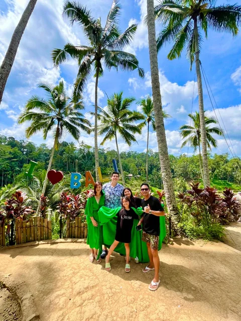 Ubud Overlook Family Photo BNB BALI TRIP